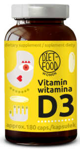 WITAMINA D3 100 µg (4000 j.m) 180 KAPSUŁEK – DIET-FOOD