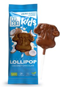 LIZAK Z CZEKOLADY KOKOSOWEJ BEZ DODATKU CUKRÓW BIO 15 g - COCOA