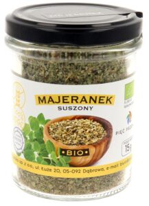 MAJERANEK SUSZONY BEZGLUTENOWY BIO 15 g - PIĘĆ PRZEMIAN