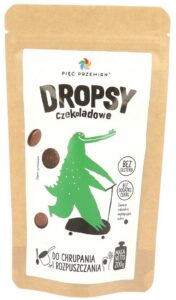 DROPSY CZEKOLADOWE BEZ DODATKU CUKRÓW BEZGLUTENOWE 200 g - PIĘĆ PRZEMIAN