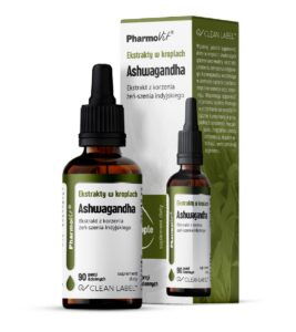 EKSTRAKTY W KROPLACH ASHWAGANDHA BEZGLUTENOWE 30 ml - PHARMOVIT (CLEAN LABEL)