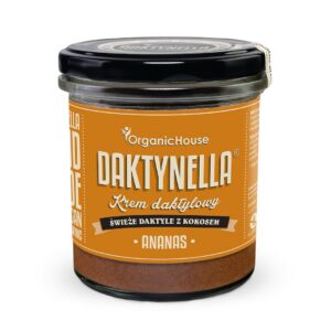 KREM KOKOS - DAKTYLE MEDJOOL - ANANAS BEZGLUTENOWY BIO 280 g - ORGANICHOUSE (DAKTYNELLA)