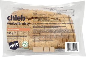 CHLEB WIELOZIARNISTY KROJONY BEZGLUTENOWY 350 g - WISO