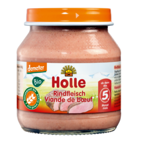 WOŁOWINA BEZ DODATKU CUKRÓW BEZGLUTENOWA OD 5 MIESIĄCA DEMETER BIO 125 g (SŁOIK) - HOLLE