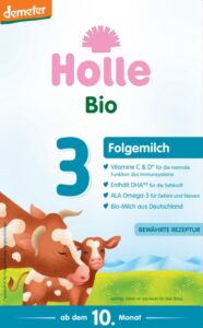 MLEKO KROWIE 3 NASTĘPNE DLA NIEMOWLĄT PO 6 MIESIĄCU DEMETER BIO 600 g - HOLLE