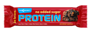 BATON PROTEINOWY BROWNIE W CZEKOLADZIE MLECZNEJ BEZ DODATKU CUKRÓW BEZGLUTENOWY 40 g - MAXSPORT