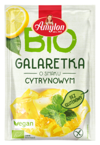 GALARETKA Z AGAREM O SMAKU CYTRYNOWYM BEZGLUTENOWA BIO 40 g - AMYLON