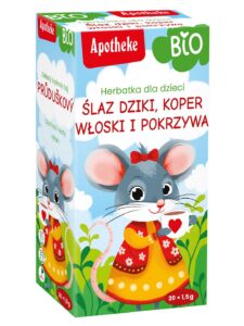 HERBATKA DLA DZIECI NA GARDŁO ZE ŚLAZEM DZIKIM BIO (20 x 1,5 g) 30 g - APOTHEKE