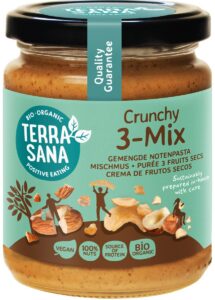 KREM ORZECHOWY CRUNCHY MIX (3 ORZECHY) BIO 250 g - TERRASANA