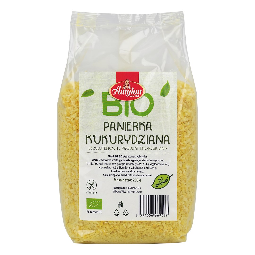 PANIERKA KUKURYDZIANA BEZGLUTENOWA BIO 200 g - AMYLON