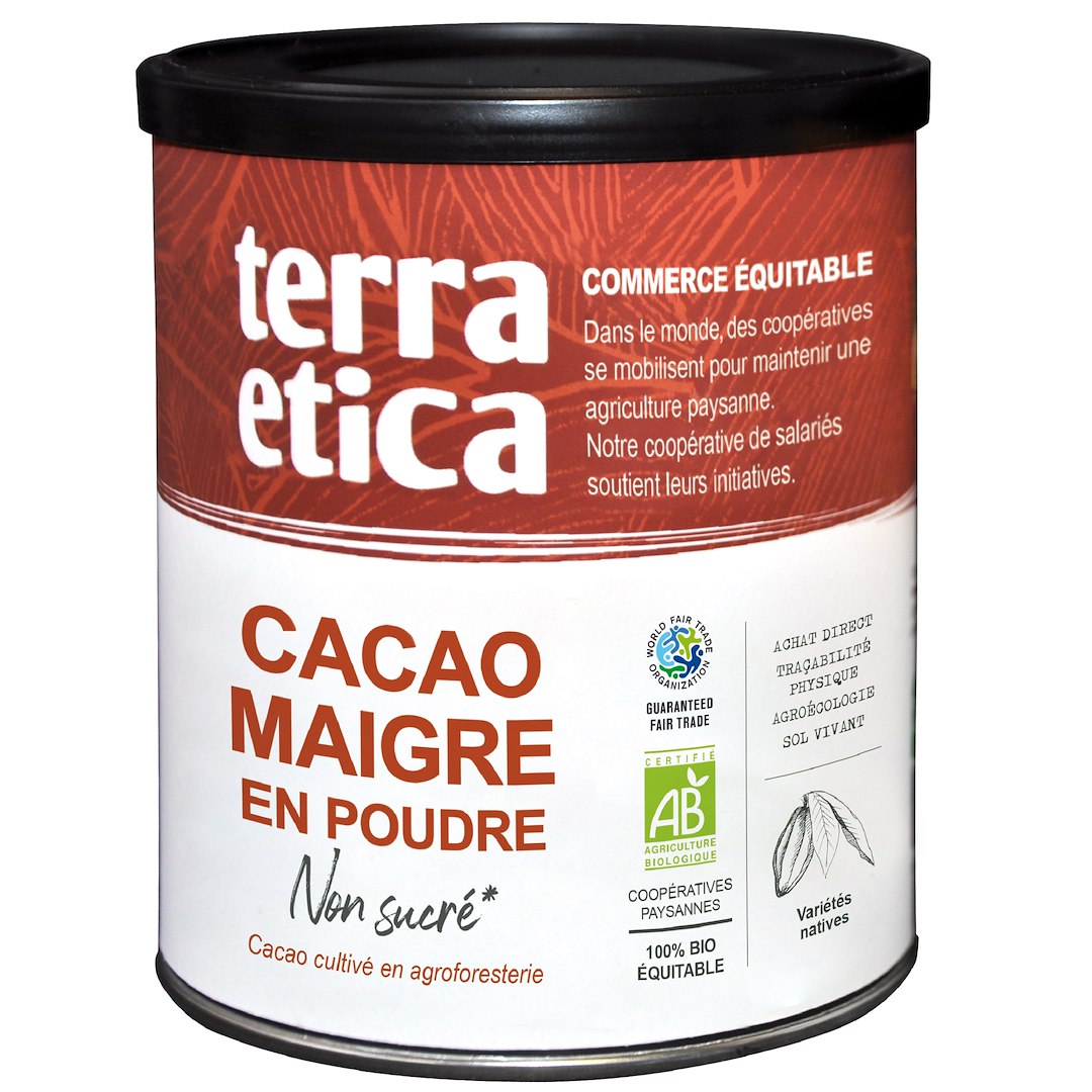 KAKAO SPROSZKOWANE ODTŁUSZCZONE FAIR TRADE BIO 280 g - TERRA ETICA