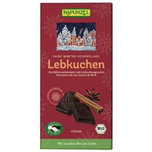 CZEKOLADA GORZKA Z PRZYPRAWĄ DO PIERNIKA BIO 80 g - RAPUNZEL (PRODUKT SEZONOWY)