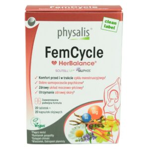 20 TABLETEK + 20 KAPSUŁEK NA CYKL MENSTRUACYJNY (FEMCYCLE) - PHYSALIS (HERBALANCE)