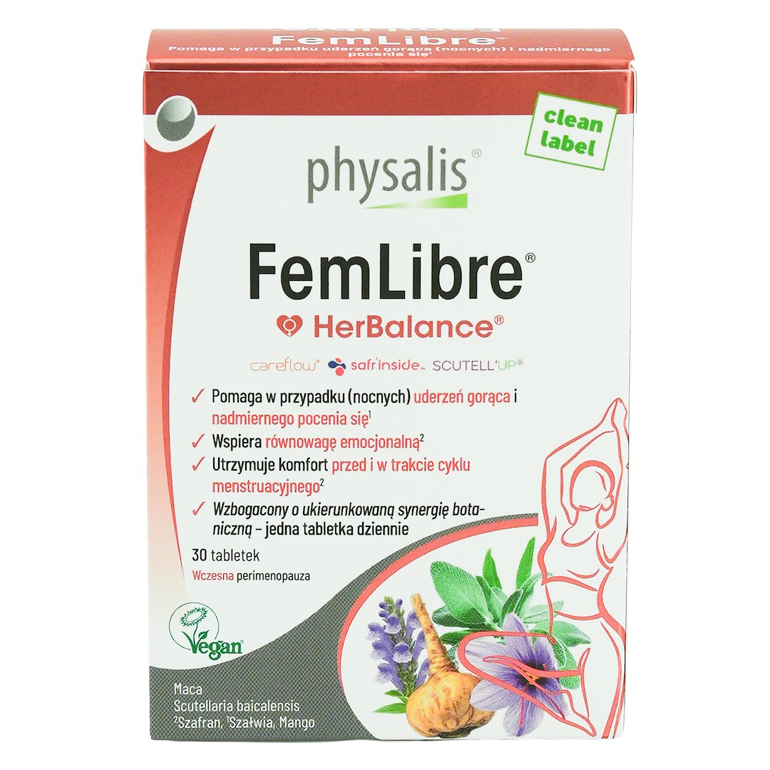 TABLETKI NA MENOPAUZĘ (FEMLIBRE) 30 szt. - PHYSALIS (HERBALANCE)