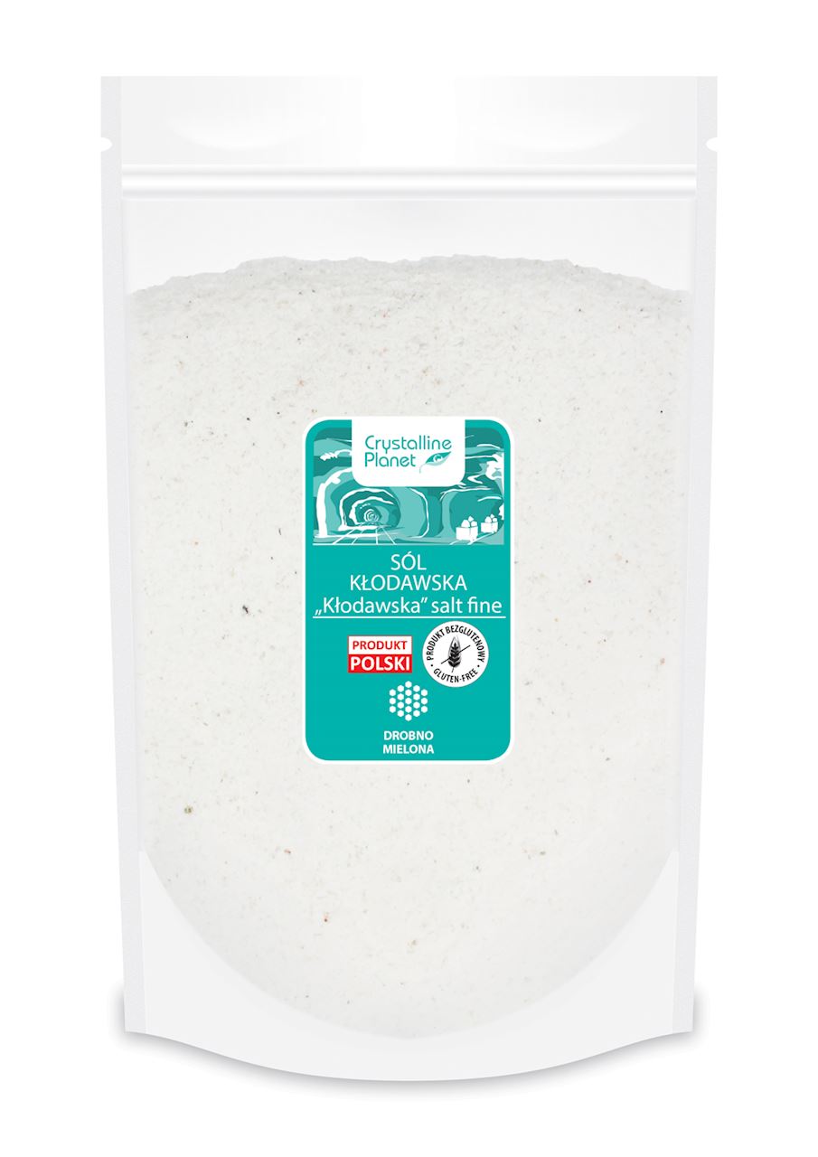 SÓL KŁODAWSKA DROBNO MIELONA BEZGLUTENOWA 1 kg - CRYSTALLINE PLANET