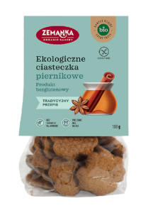 CIASTKA PIERNIKOWE BEZGLUTENOWE BIO 100 g - ZEMANKA (PRODUKT SEZONOWY)