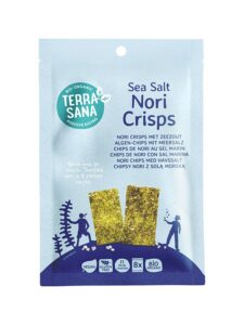 CHIPSY NORI Z SOLĄ MORSKĄ BEZGLUTENOWE BIO 16 g - TERRASANA