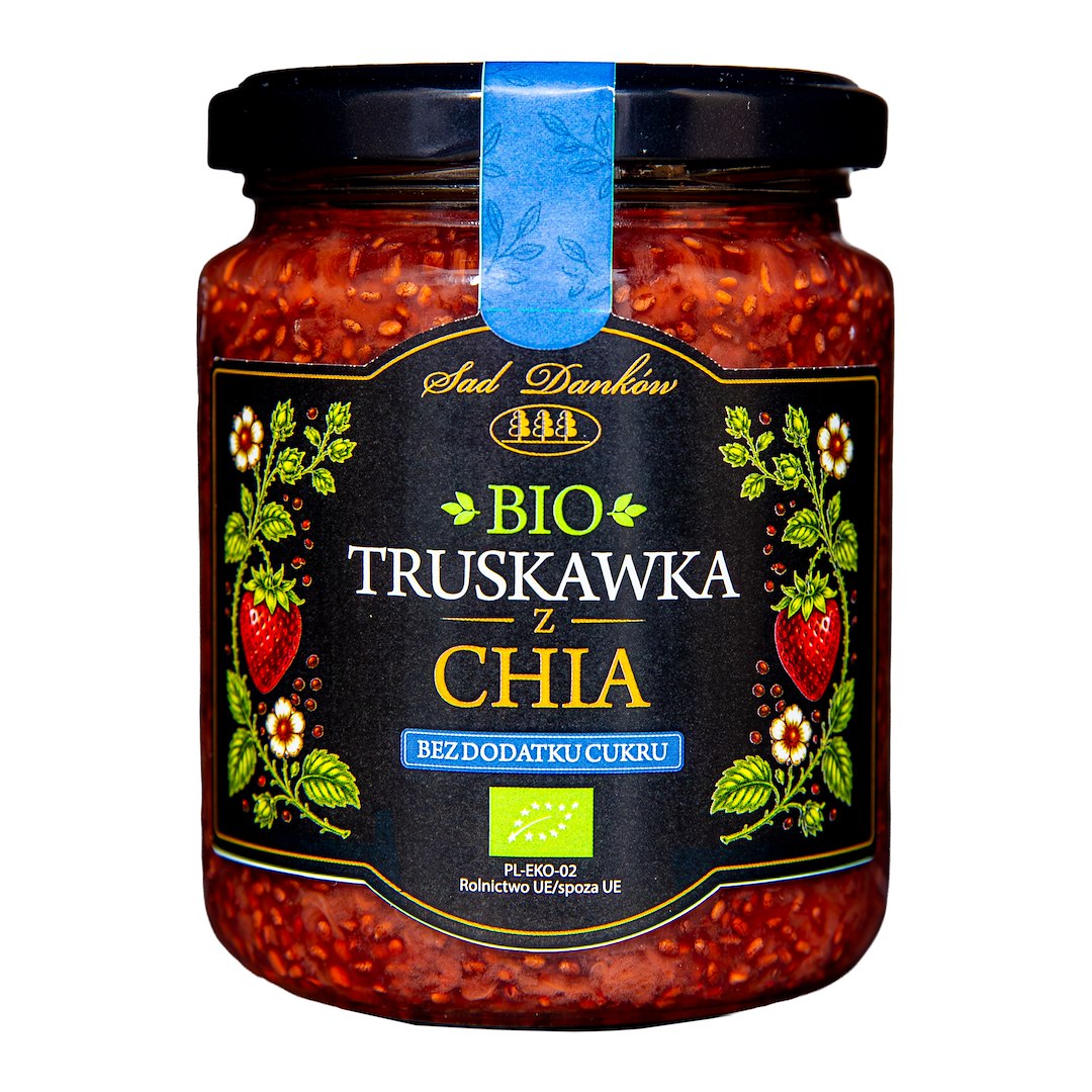 TRUSKAWKA Z CHIA BEZ DODATKU CUKRÓW BIO 240 g - SAD DANKÓW